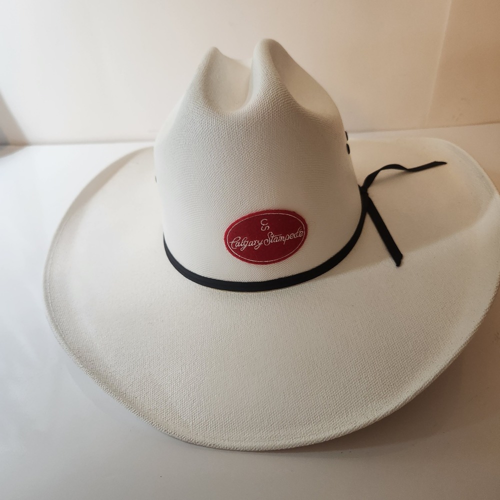 Smithbilt Calgary Stampede White Cowboy Hat Western Straw Style Mens Womens